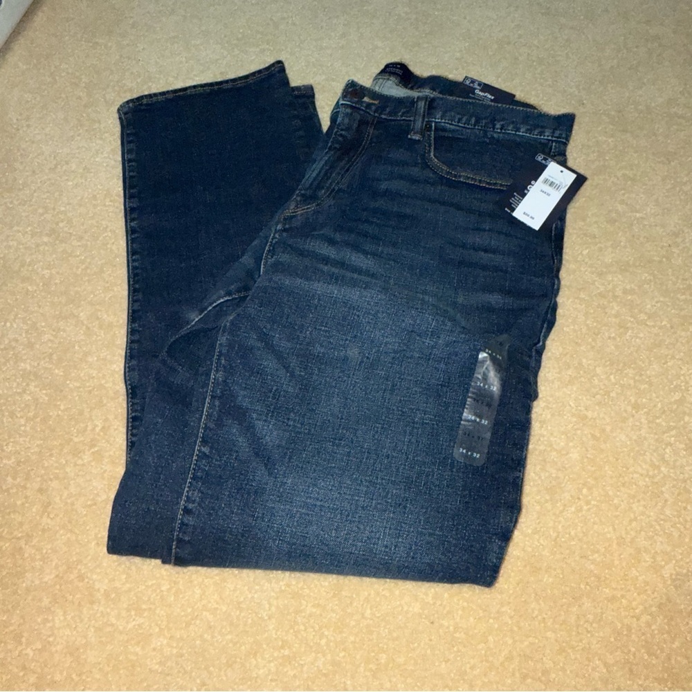 NWT! GAP - Blue Straight Midrise Jeans - 34x32